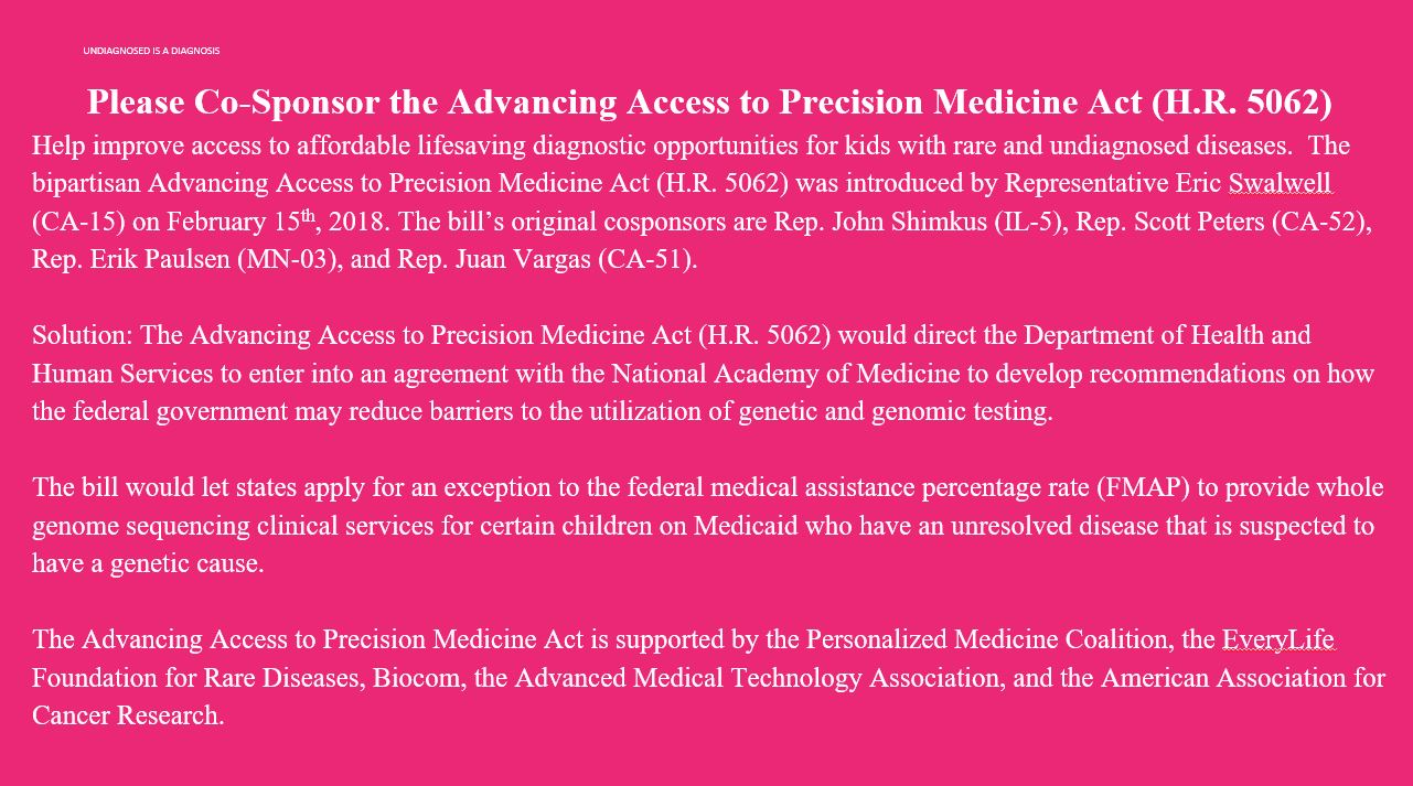 Advancing Access to Precision Medicine Act Rare & Undiagnosed